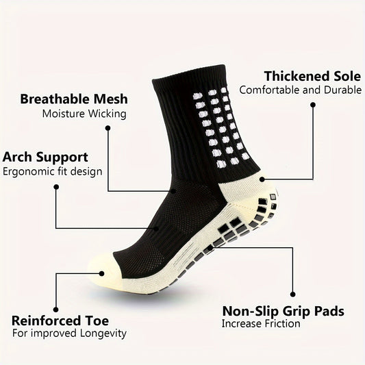 Anti-Slip Premium Grip Socks for Football EURO24 Edition - Superior Traction