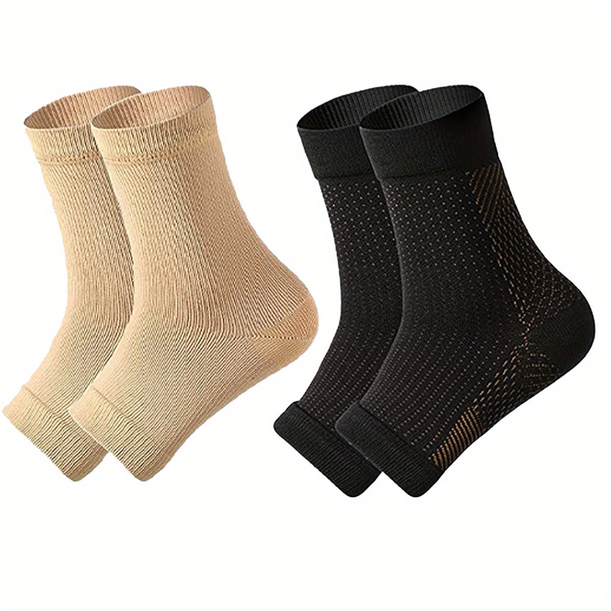 Seamless Black Neuropathy Compression Socks preventing irritation